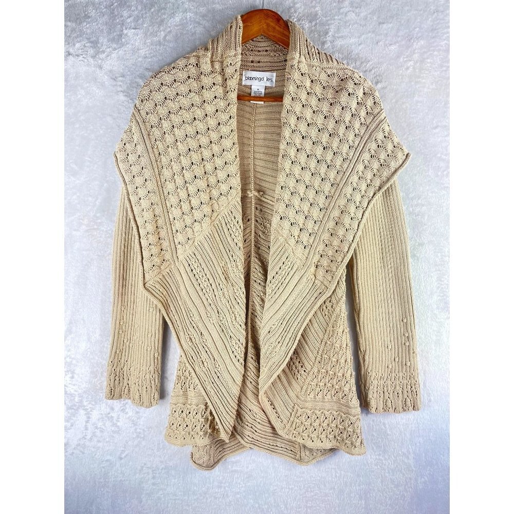Bloomingdale’s Open Front Cardigan Knit Sweater Womens Medium